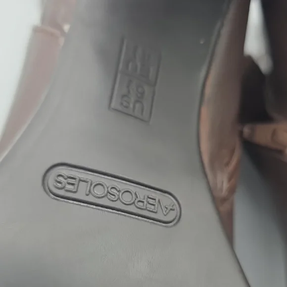 AEROSOLES Rich Brown Ankle Leather Booties - Picture 14 of 15